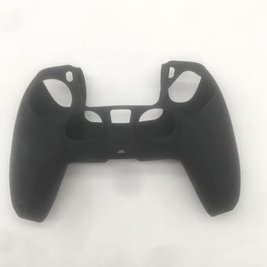 Peziang Controller Skin for Ps5, Ergonomic Anti-Slip Soft Ultra-Thin Silicone Protective Cover Gamepad Case for PlayStation 5 Wireless Controller Black