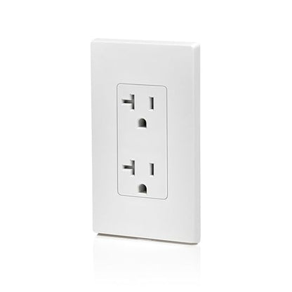 Leviton T5825 20 Amp Decora Tamper-Resistant Duplex Electrical Wall Outlet - White