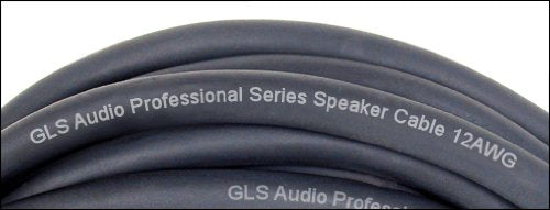 GLS Audio 100 feet Speaker Cable 12AWG 4 Conductor Patch Cords for Bi-Amp - 100 ft Speakon to Speakon Professional 4C Black Neutrik NL4FX (NL4FC) 12 Gauge Wire - Pro 100' Speak-on 12G 4 Cond - Single