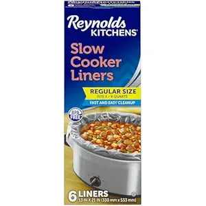 Reynolds Kitchens Slow Cooker Liners, Regular (Fits 3-8 Quarts), 6 Count