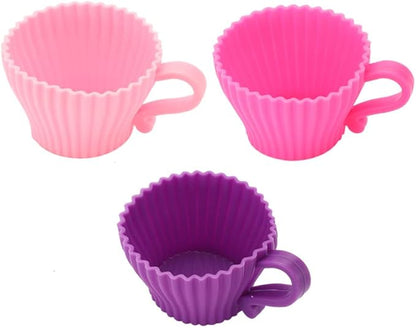 Silicone Muffin Cups - Silicone Baking Cups - Silicone Baking Cups Muffin - Silicone Muffin Liners - Silicone Cupcake Molds - Nonstick Silicone Cup Pan - Mini Muffin Silicone Molds 6  Packs