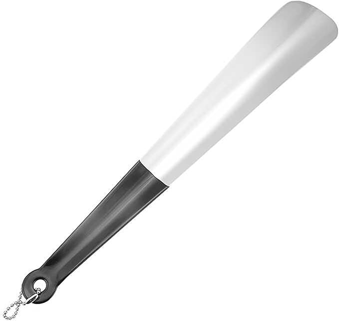 spxtom Stainless Steels Easy Wear Helper Shoehorns, Shoe Horn Long Handle, Lightweight, Lazy Shoe Helper Spoons, for Seniors Men Women Kids