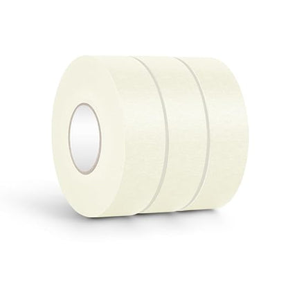 NETEHA 3 Rolls Painters Tape Masking Tape 1 Inch x 55 Yard, No Residue Adhesive Tape for Wall Painting, Decoration Labeling and DIY Crafts (Beige White)