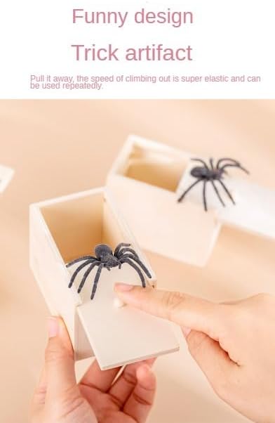Spider Scare Wooden Box, Prank Ideas, Trick, Spider Trick, Prank Gifts