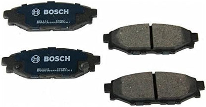 BOSCH BC1114 QuietCast Premium Ceramic Disc Brake Pad Set - Compatible with Select Subaru BRZ, Crosstrek, XV Crosstrek, Forester, Impreza, Legacy, Outback, WRX; REAR (Missing one backing plate)