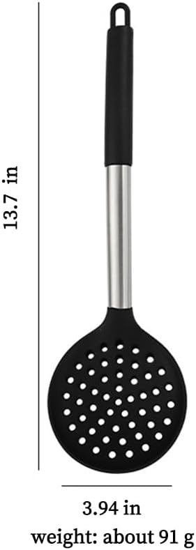 Silicone Cooking Utensils Set, Kitchen Utensils Heat Resistant Spatulas, Essential Cooking Tools Non-Toxic, Heat Resistant, Ideal for Cooking, Grilling, Serving, and Frying,Leakage Spoon