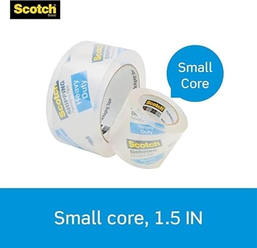 Scotch Heavy Duty Packaging Tape, 2 Inches x 800 Inches, Clear - 2 Count