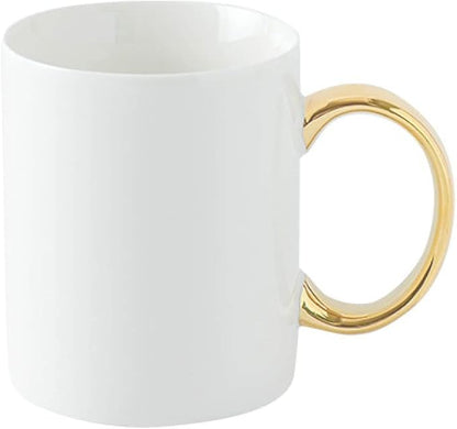 Ceramic Coffee Mug White Tea Cup Pottery Coffee Cup Milk Juice Mug Birthday Gift for Office and Home