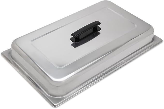 Soro Essentials- 8 Qt. Stainless Steel Chafer Dome Cover with Plastic Black Color Handle- Chafers and Buffet Warmer Cover for Catering Event Party Holiday Buffet Weddings Catering