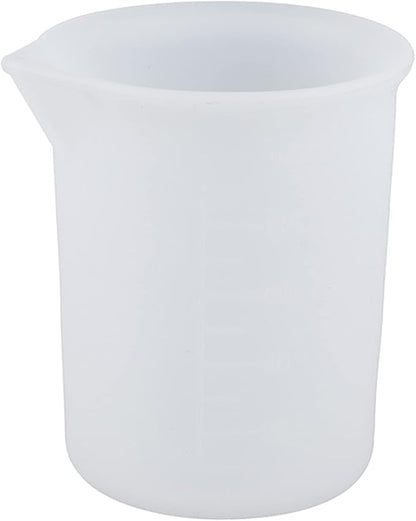 2 Pcs Silicone Measuring Cups, 100ml Clear Non-Stick Mixing Cup, Measuring Cups Tool with Precise Scale for Making Handmade Craft 100ML