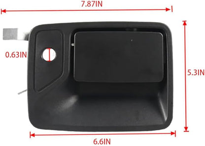 Exterior Door Handle Left Driver Side with Key Hole Replacement for 7C3Z-2522405-AA 79306 Compatible with 1999-2016 Ford F-250/F-350/F-450/F-550 Super Duty/Ford Excursion