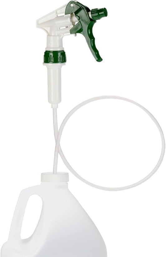 Heavy Duty Remote Extended Reach Trigger Sprayer with 36" Hose GreenWhite, Fits Large Containers and 1 Gallon Bottles with 38-400 Neck Size (Pack of 1)