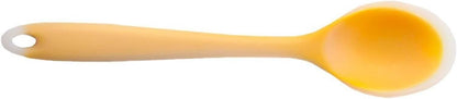 Silicone Spoon Kitchenware Cooking Spoon Kitchen Gadgets Soup Spoon For Kitchen Utensil Cooking Baking Baby Food Cooker Travel (Yellow, One Size)