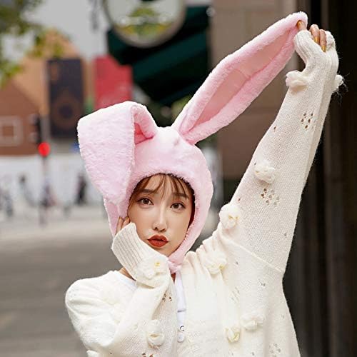 Easter Bunny Hat Ear Funny Plush Hood Women Costume Rabbit Hat Cosplay Halloween Party Holiday Hat