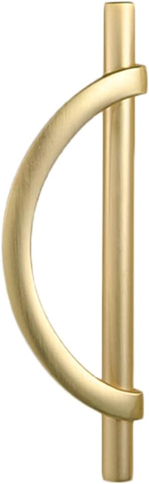 Light Luxury Cabinet Cupboard Pulls Half Moon Wardrobe Handle Bedroom Kitchen Drawer Door Pulls Simple Design Cabinet Pulls Antique and Knobs, Gold