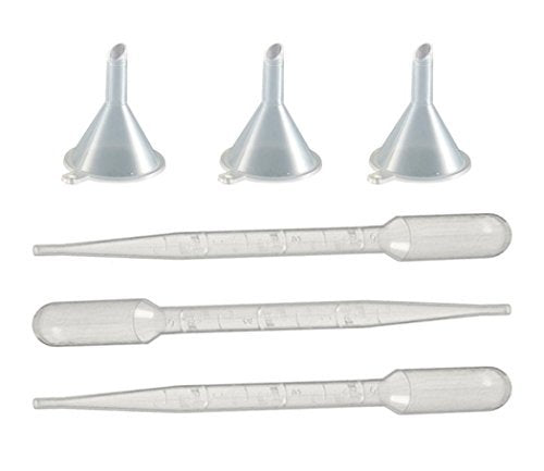 Riverrun 3 Small Aromatherapy Funnels  12 Transfer PipettesDroppers for Decanting Fragrance Essential Oil Perfume