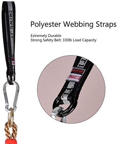 Bnineteenteam 2Pcs Tree Swing Straps, Strong Safety Strap for Tree Swing & Hammocks & Disc Swings