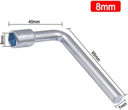 L-Shaped Socket Wrench Elbow 7-Shaped 7 8 10 12 13 14 Mm Hex Key Hexagonal Mouth Chromium-Vanadium Steel Hand Tools Accessories(8mm)