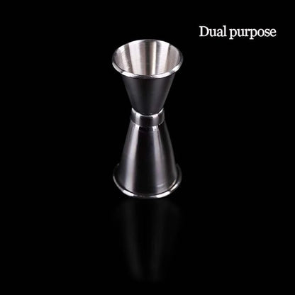 Double Jigger 0.5  1 oz 304 Stainless Steel with Recipe 15ml  30ml Measuring Cup Measure Liquor Quickly Accurately Cocktail Jigger Round Edge and Thin Waist for Comfort Holding