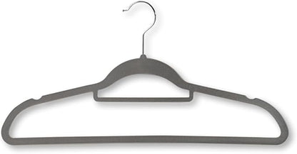 16641 Clothes Hangers, Pack of 6, Material: Plastic (ABS), Dimensions: 45.5 cm Wide, Colour: Grey
