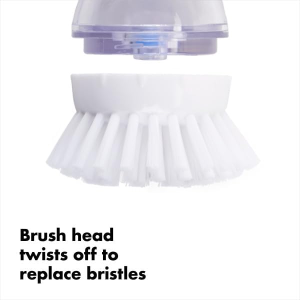 OXO Good Grips Soap Dispensing Palm Brush, BlackClearWhite