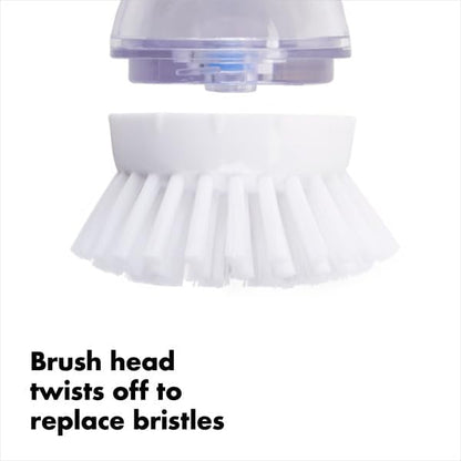 OXO Good Grips Soap Dispensing Palm Brush, BlackClearWhite