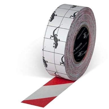 SG3802RW, Gator Grip 2" x 60' Red/White Anti-Slip Tape, Pack of 6 Roll