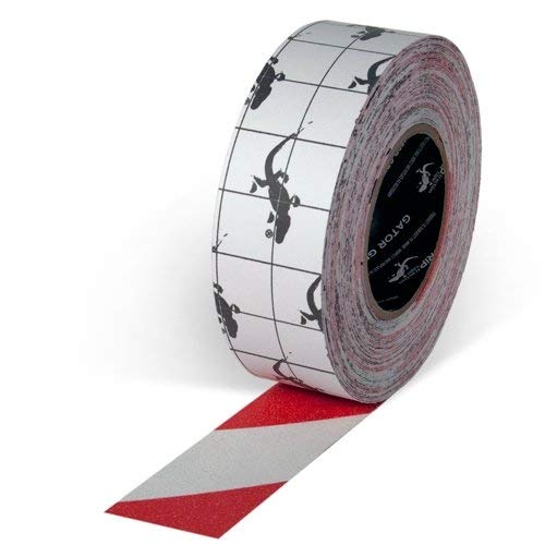 GHS Safety SG3802RW, Gator Grip 2" x 60' Red/White Anti-Slip Tape, Pack of 6 Roll