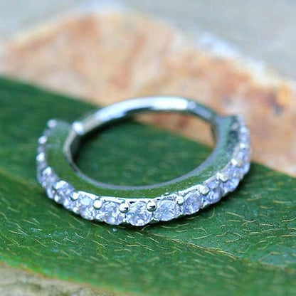 316L Stainless Steel Multi-Jeweled Annealed Seamless Ring 16GA