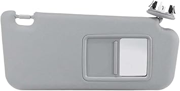 Car Right Passenger Sun Visor Compatible with Toyota RAV4 2006-2012 Replace Block Shade Cover OEM 74320-42501-B3 74320-42501-A1(Gray)
