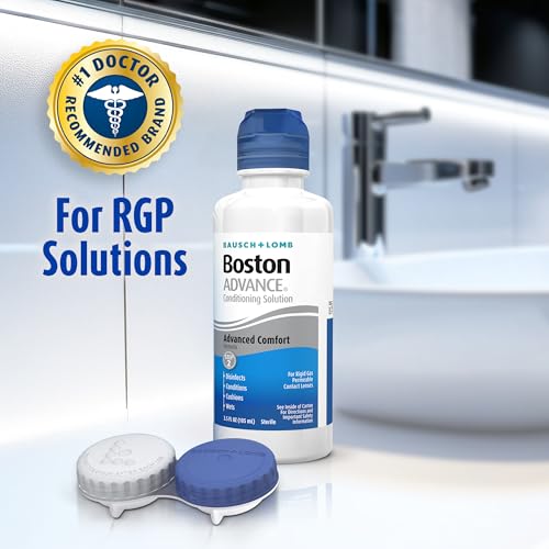 Boston Advance Conditioning Solution, Conditions & Wets Rigid Gas Permeable (RGP) Lens for Comfortable Wear, 3.5 Fl Oz (Pack of 2)