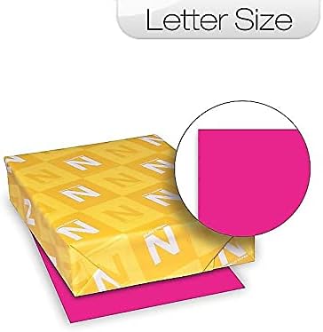 Neenah Astrobrights Color Paper, 8.5” x 11”, 24 lb/89 GSM, Fireball Fuchsia, 200 Sheets (21688)