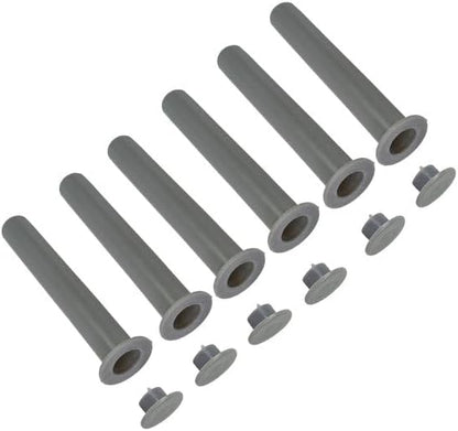 Pool Fence Deck Plugs & Sleeves for Peg Pole Fence (Gray)