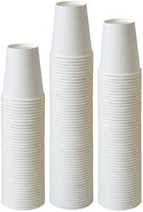 Paper Cups, 100 Count 8 Oz Coffee Cups, 8 Oz Paper Cups White Water Cups, 100 Count (Pack of 1)