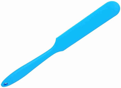 Silicone cream scraper for mixing spatula, kitchen baking brush (blue)
