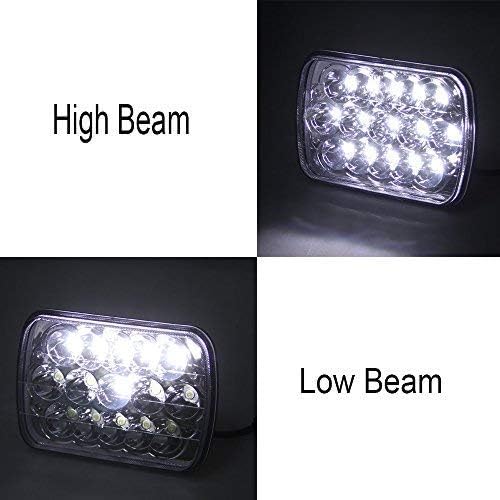 Compatible With Chevy Express Cargo Van 1500 2500 3500 Truck Lights 7''x6 6x7 Inch Super Bright High Low Beam Headlight Pair