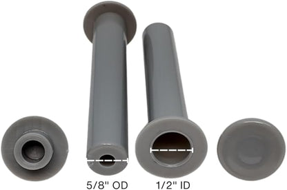 Pool Fence Deck Plugs & Sleeves for Peg Pole Fence (Gray)