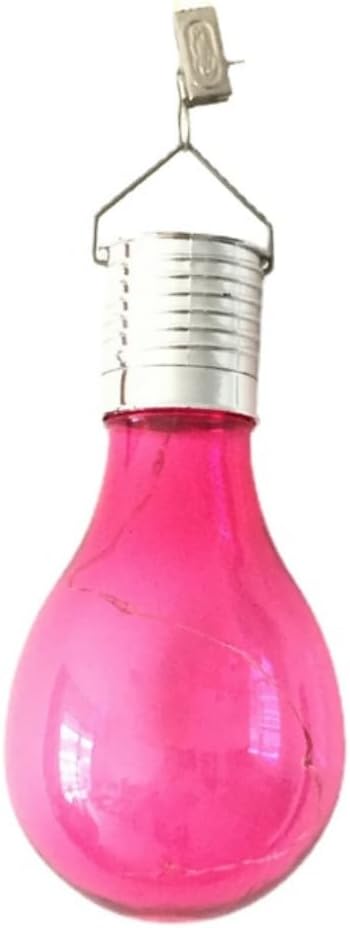 Solar Hanging Camping Lights Garden Yard Pathway Waterproof LED Light Bulb (Red)