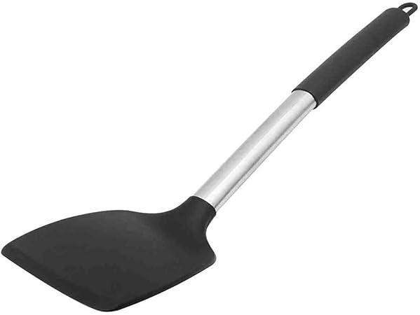 Stainless Steel Handle Silicone Spatulas, High Heat to 480F, Food Grade Turner, Free