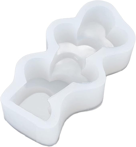 Cake Candle, Food Candle Silicone, DIY Candle Silicone Grade Silicone Candle,Easy Demoulding DIY Chocolate Cake Reusable Handicrafts for DIY (Heart Shaped)