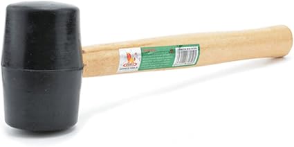 Gadpiparty 500g Black Double Headed Rubber Mallet Hammer for Woodworking and Glass Installation
