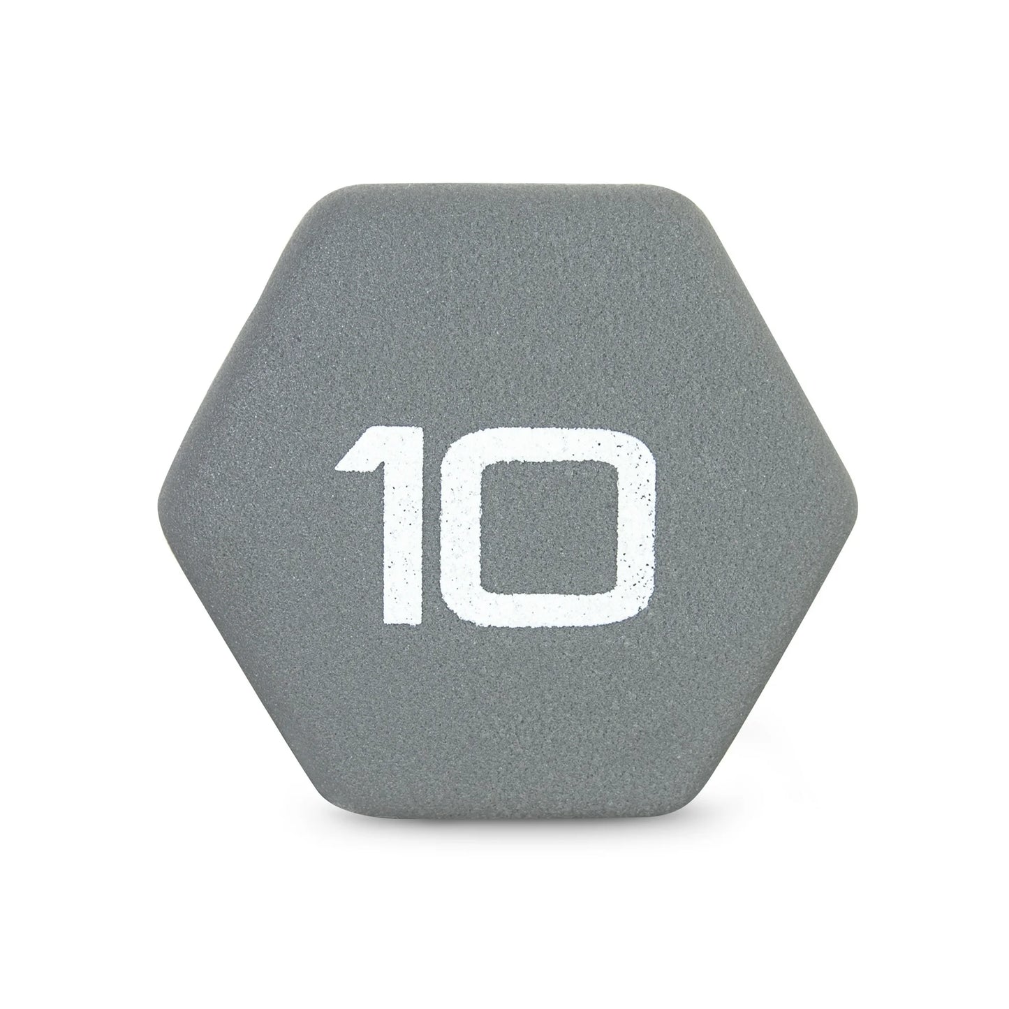 CAP Barbell 10lb Neoprene Dipped Dumbbell, Gray, Single