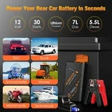 NUSICAN Car Battery Jump Starter, 1000A Peak 12V Auto Lithium Jump Starter, Portable Car Battery Booster Power Pack for up 7L Gas or 5.5L Diesel Engine, LED Flashlight & USB Quick Charge