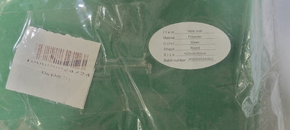 120-Inch Round Polyester Tablecloth, Emerald Green
