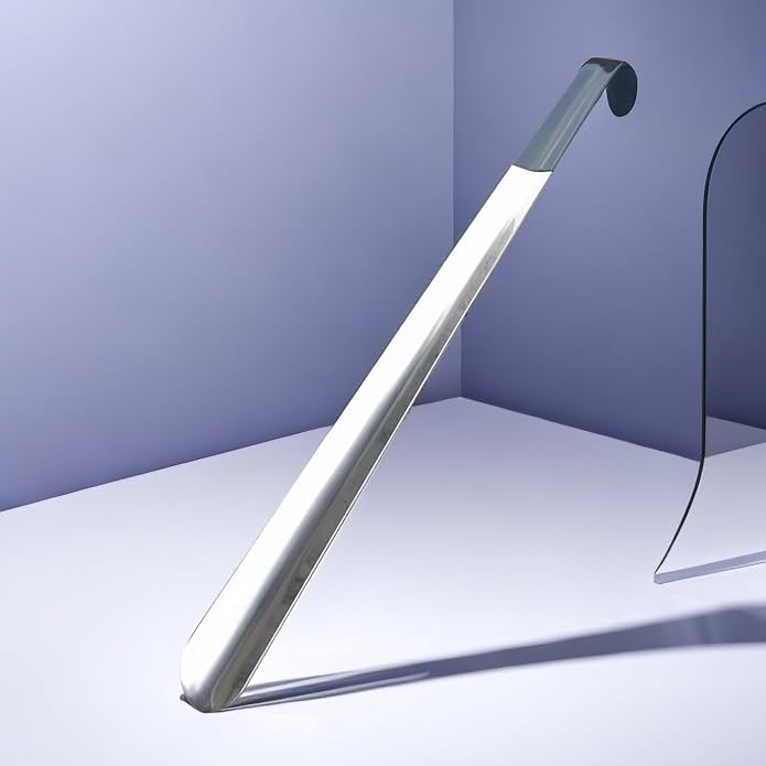 Extral Long handled Shoehorn, 16.5" Stainless Steel Long Shoe Horns for Seniors, Kids, Women, Men, Boots and All Shoes