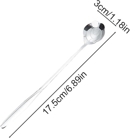 Long Handle Stirring Spoon - Stainless Steel Coffee Mixing Spoons  Cocktail Stir Spoons, Ice Cream Spoon, Bartender Mixing Spoon Cocktail Stirrers for Coffee Milkshakes Cold Drink, Cutlery Supplies