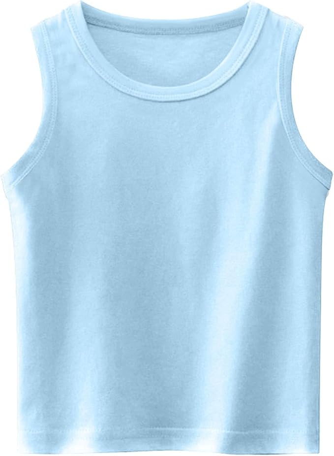 Girls Tank Top Sleeveless Soft Modal Summer Casual Undershirts, Ages 3-9 Years