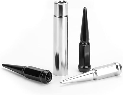 Spike Lug Nuts Socket Key, Stripped Lugnut Remover, 19mm Hex Universal Drive Spike Lugnuts Socket Tool with 5" Tall, Compatible with 14x1.5,14x2.0,916-18,12-20,12x1.5,12x1.25 Spiked Lug Nut