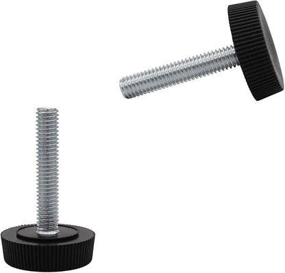 (Pack of 4) Furniture Leveling Feet 14" x 1-316" (M6 x 30 mm), Adjustable Round Legs 6364" (25 mm) Diameter, 14" (M6) Thread Leveler Foot