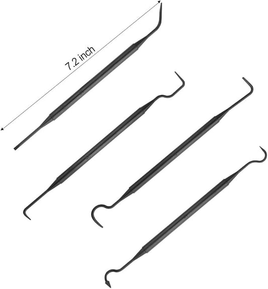 Accmor Gun Cleaning Tools Kit, Universal Gun Cleaner Set Including 4 Pcs Double-Ended Brass Steel Nylon Bristle Clean Brushes  4 Pcs Polymer Cleaning Picks